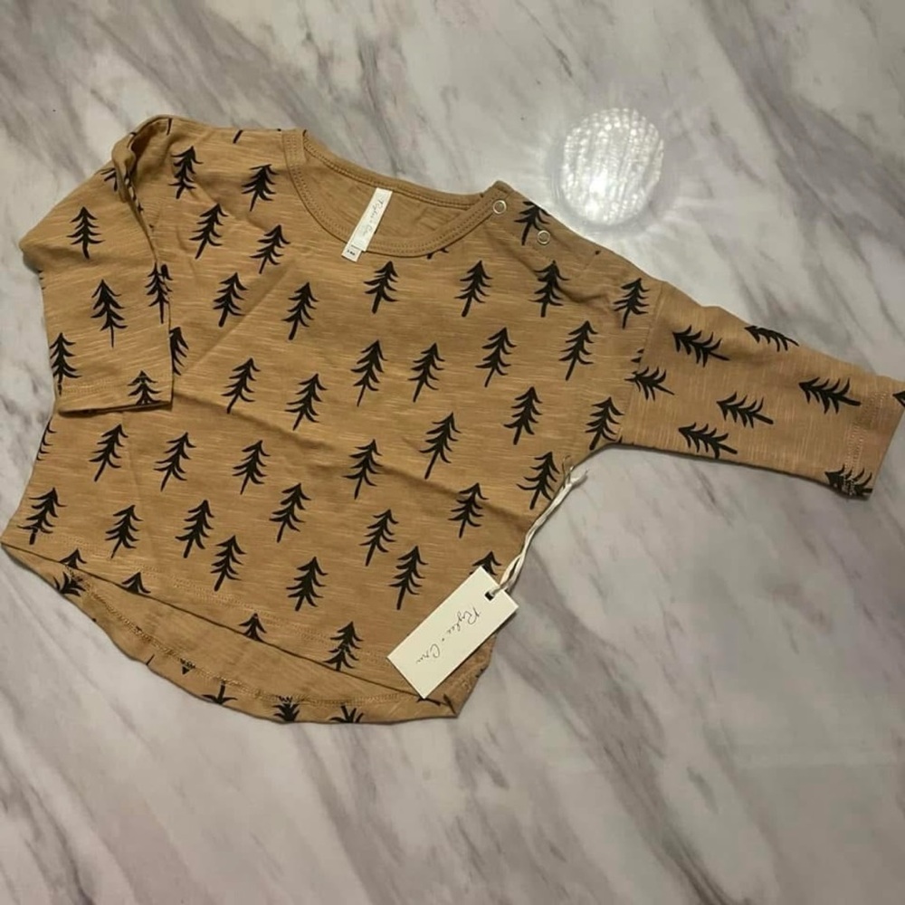 NWT Rylee+Cru Trees Print Boxy Tee 3-6m
